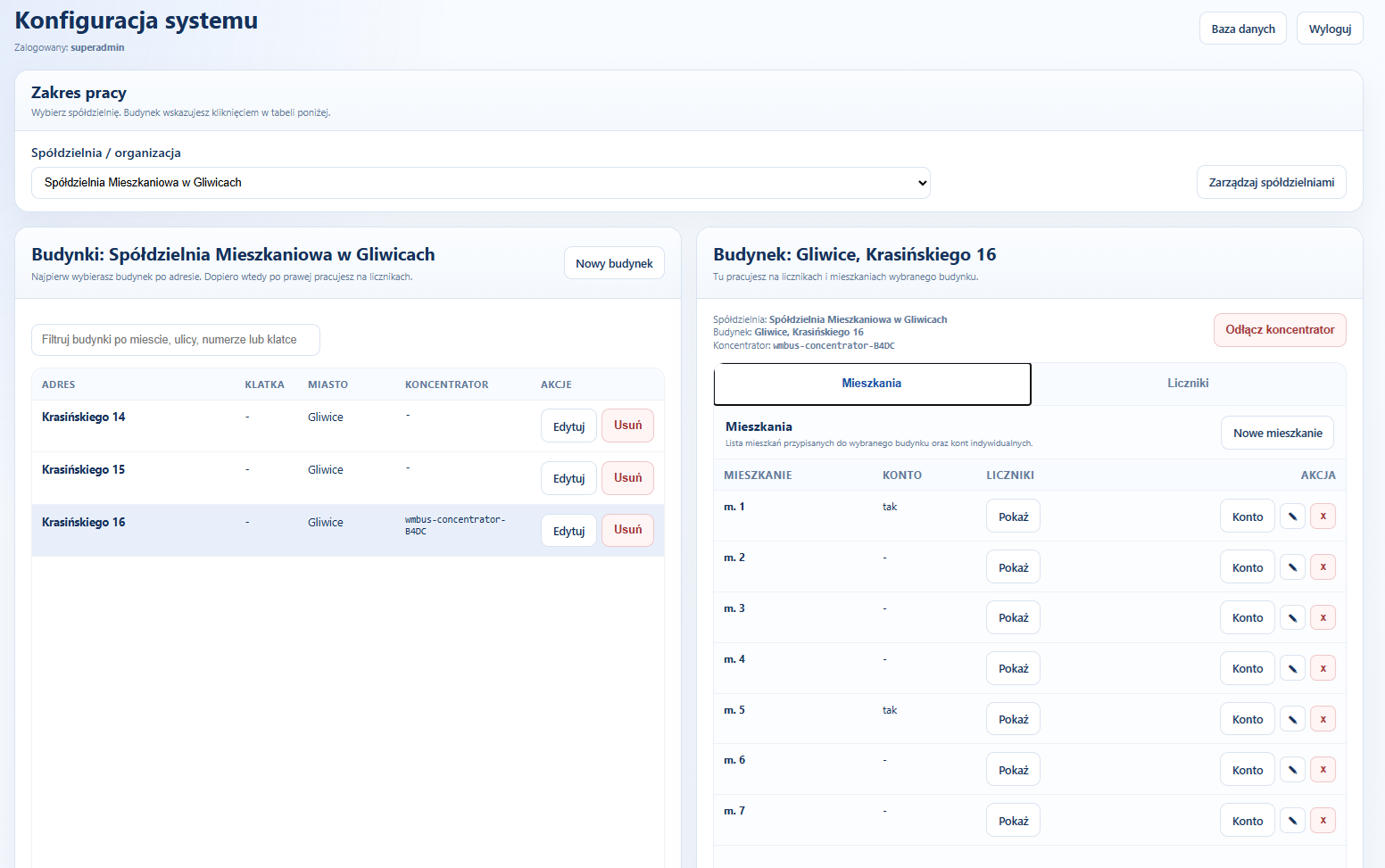 Panel chmurowy WMBUS PRO Online